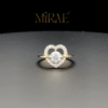 0.72 Pointer Round With Heart Halo Lab Grown Diamond Ring
