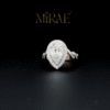 Pear Solitaire Twisted Pavé Lab Grown Diamond Ring